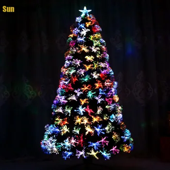 1,2 М-3 М Цветни Влакна Коледно Дърво, Декоративни Орнаменти Светлина Луксозен Коледен Магазин За Бижута Подарък Навидад Декор