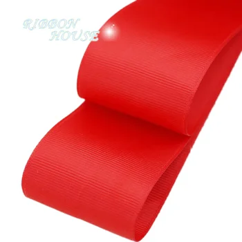 (10 m/лот) 40 мм и Червена панделка в голям рубчик търговия на Едро с опаковъчна хартия, Коледни панделки за декорация