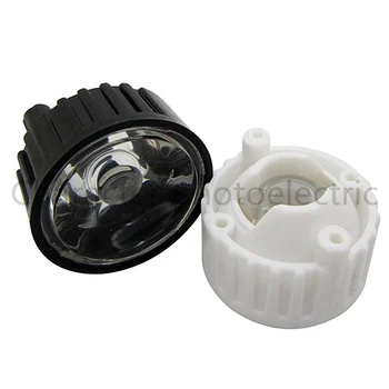 10 бр./лот led обектив за 1 W 3 W led лампа, черен, бял цвят на притежателя 20 мм и висококачествени 5 10 30 45 60 90 120 градуса оптични лещи
