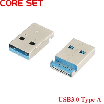 10шт USB 3.0 A Тип Штекерный Конектор 9-Пинов SMT SMD Високоскоростен Пренос на Данни USB 3.0 Конектор За Зареждане Гнездо Запояване