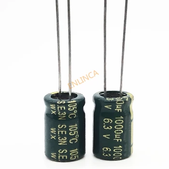 20 бр/лот 6,3 На 1000 uf 8*12 високочестотен низкоомный висока честота на низкоомный алуминиеви електролитни кондензатори 1000 uf 6,3 В