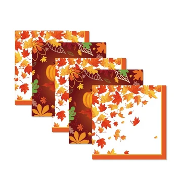 20pcs Клен Тиква за Еднократна употреба, Кърпички Деня на Благодарността Украса на Масата на Есенния Празник с Трапезария и Семейно Събрание