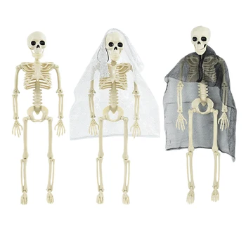 40 см Модел на Скелета Пластмасови Реалистични Човешки Кости Анатомия на Човешки Скелет Костите Хелоуин Декор Къща С Духове Подпори Обучителни Инструменти