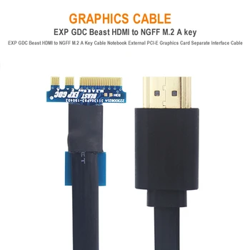 EXP GDC Beast, HDMI NGFF M. 2 Ключов кабел за лаптоп Външна видео карта на PCI-E Отделен интерфейсния кабел Прекрасен