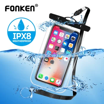 Fonken IPX8 Универсален Водоустойчив Калъф За Телефон Водоустойчива Чанта за Мобилен Калъф за iphone 11 12 Калъф Корпуса Подводни Калъфи Протектор