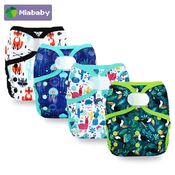 Miababy 1 бр., текстилен калъф за памперси, един размер, да Пере пелени, водоустойчива и дишаща тъканни памперси, подходящи за 3-15 кг бебе