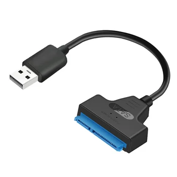 USB 2.0 SATA 22Pin Адаптер Меден Проводник Жило и ABS Конвертор и Кабел за 2,5-инчов SSD Твърд диск се Прилага 2,5-инчов Твърд Диск