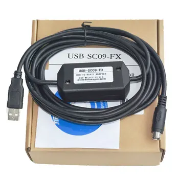 USB-SC09-FX M itsishi Кабел за програмиране на PLC серия MELS ЕО FX USB адаптер RS422