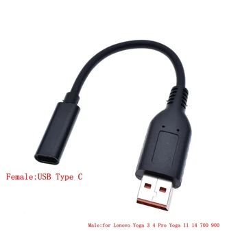 USB Type C PD Кабел за Зареждане Dc захранващ Адаптер Включете Конвертор за лаптоп Lenovo Yoga 3 4 Pro Yoga 700 S 900 S Miix 700 710 Miix2-11