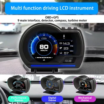 Авто GPS OBD Smart Car A500 HUD-Head Up Цифров Сензор Турбо Измерване на Температурата на Водата и маслото Функция на Алармата об/мин Сензор за Скорост