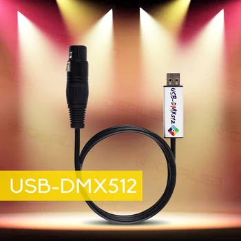 Адаптер интерфейс USB DMX персонален КОМПЮТЪР, свързан с сценическому осветление DMX512 USB се Използва за свързване и управление на диджейским осветление, клатейки глава