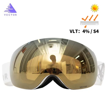 Векторни Магнити OTG Ски очила с UV400 Сноуборд Снежни Очила Фарове за Сменяеми лещи и сферични слънчеви очила с широка панорама.
