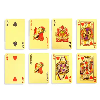 Водоустойчив Карти За Покер От Златно Фолио, Творчески Черни Златни Колективни Карти За Игра, Настолна Игра, Фокуси За Парти, Настолна Игра