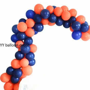 Комплект Балони 1 Комплект Арка от Балони Тъмно-синьо и Оранжево Вечерни Бижута 