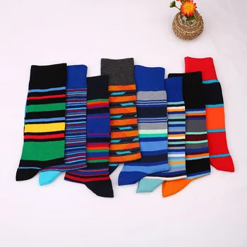 Мъжки ежедневни къси Чорапи Happy от Бамбуково Влакно в Британския Стил, Цветни Дезодоранти, Антибактериални, подаръци за мъже