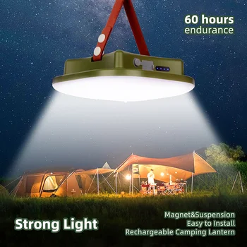 Нов Актуализиран 15600 mah Акумулаторна батерия Led Кемпинговый Силна Светлина с Магнитен Увеличение Преносим Фенер за Палатка Работно Осветление За Обслужване на