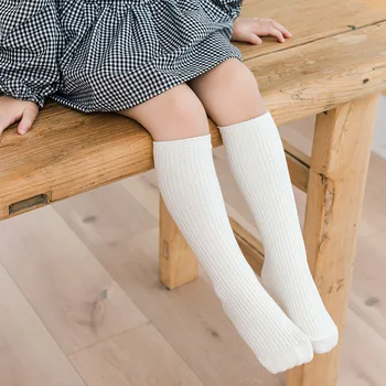 От 1 до 8 години, корейски Трикотажни Обикновена Прости Чорапи за Деца, Меки Памучни Детски Чорапогащи, Гамаши за Деца, Чорапи за Деца