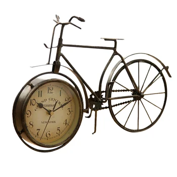Стари Железни Настолни Часовници Колоездене Тип Класически Не Тикающие Безшумни Ретро Декоративни Велосипедни Часовници За Всекидневна Кабинета На Кафе B
