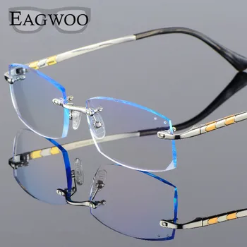 Титанов Мъжки слънчеви Очила Без Рамки За Четене на Рецепта При Късогледство Фотохромичните Прогресивни Очила с Големи Широки Очила с Цветни лещи