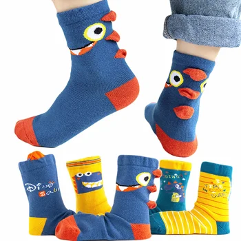 5 чифта Детски Чорапи За Децата, Пазещи топлината, Пролет, Есен, Зима, НОВИ Топли Чорапи За Момчета и Момичета, Памук Материал