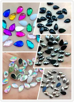 880 бр 6*10 мм AB Цветни плоски капки вода камък и Акрилни Кристали crystal покритие на Телефона, украса, костюм B00 *11