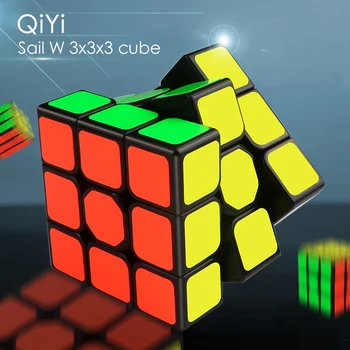 QiYi Ветроходство W 3x3x3 Скорост на Magic Нео Rubix Cube Черен Професионален 3x3 Куб Пъзел Забавни Играчки За Деца, Подарък Непоседа Играчки
