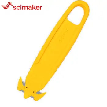 SCIMAKER Safety Box Кътър Универсален нож С двустранно острие Картонена Осъществяване на Опаковката Лента Домашен офис Нож Инструменти за Сигурност