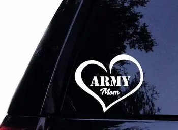 Армията На Мама Любов Стикер Военно - Мама Сърцето Войник Стикер Винил Автомобил Лаптоп Стикер На Колата Прозорци Стени Стикери На Предното И Задното Стъкло