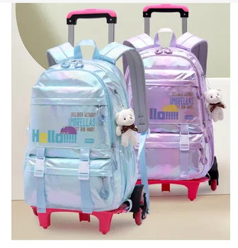Училищна чанта за количка за момичета, Училищен Раница на колела за количка За Момичета, Детски раница на колела за Момичета, Чанта за Количка